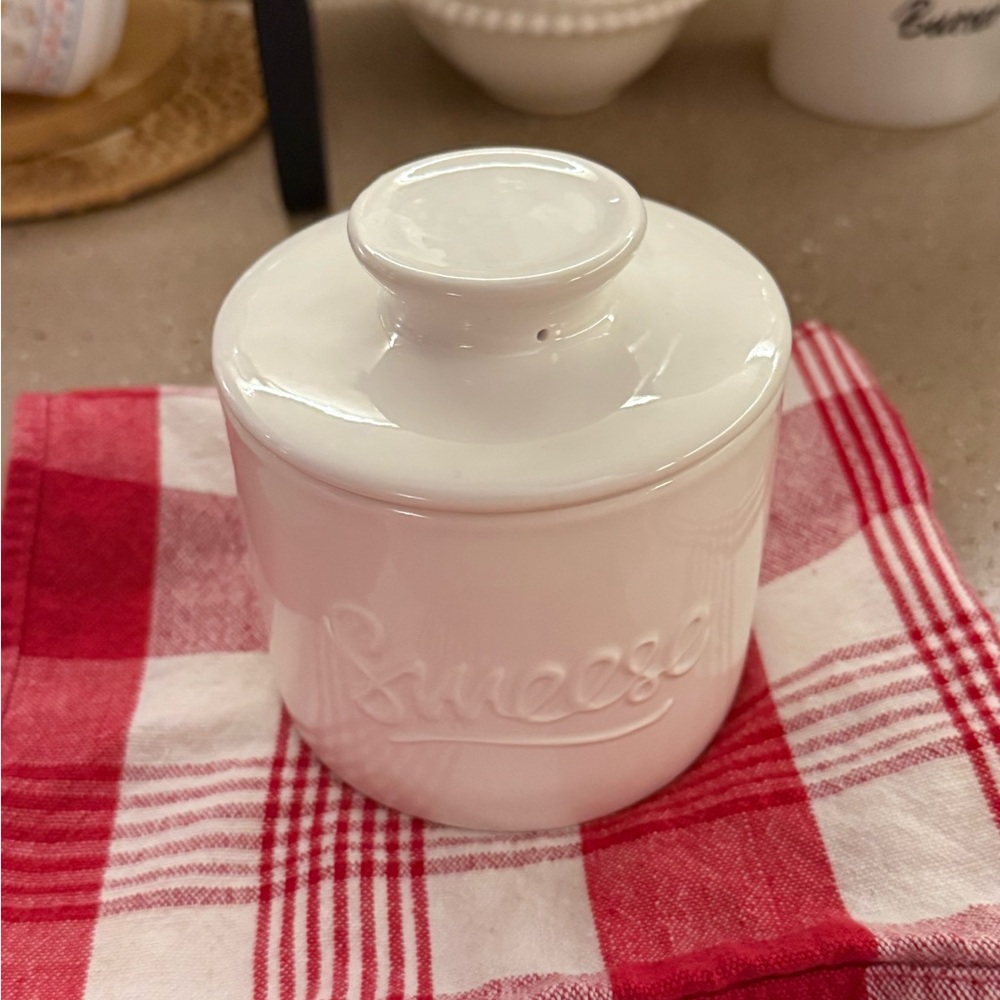 White Ceramic Butter Bell
